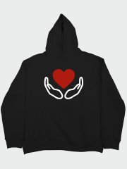 Heart in Hands Oversize Hoodie
