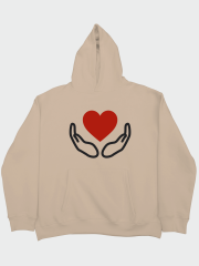 Heart in Hands Oversize Hoodie