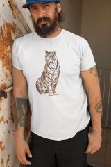 Kaplan Beyaz T-Shirt