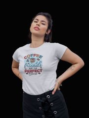 Coffee Friends Perfect Blend Beyaz T-Shirt