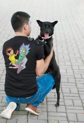 Rick and Morty Medical Check Siyah T-Shirt