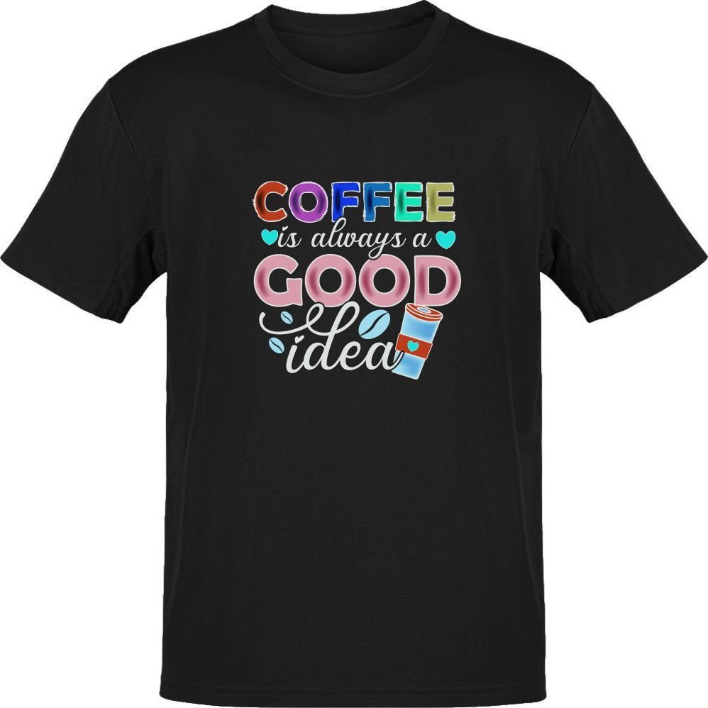Coffee is a Good Idea Siyah T-Shirt