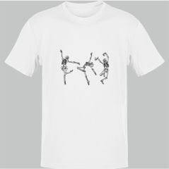 Dans Eden İskeletler Beyaz T-Shirt
