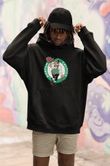 NBA Boston Celtics Oversize Hoodie S - Öne Baskı - Siyah