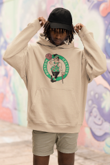 NBA Boston Celtics Oversize Hoodie XL - Öne Baskı - Taş Rengi