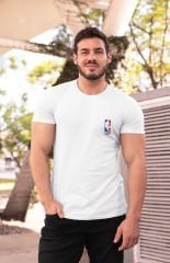NBA Logo Beyaz T-Shirt