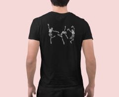 Dans Eden İskeletler Siyah T-Shirt