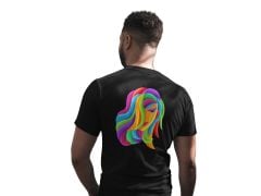 Başak Burcu Renkli Sembol Siyah T-Shirt