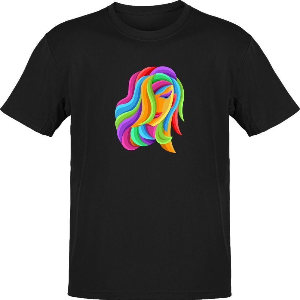 Başak Burcu Renkli Sembol Siyah T-Shirt