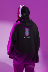 BTS Army Oversize Hoodie XL - Arkaya  Baskı