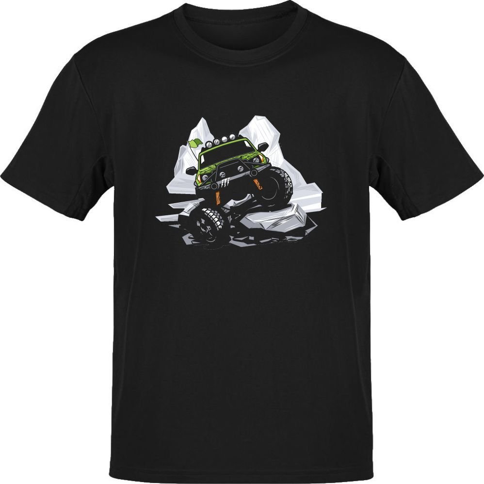 Kayalıklarda Off Road Siyah T-Shirt