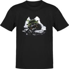 Kayalıklarda Off Road Siyah T-Shirt