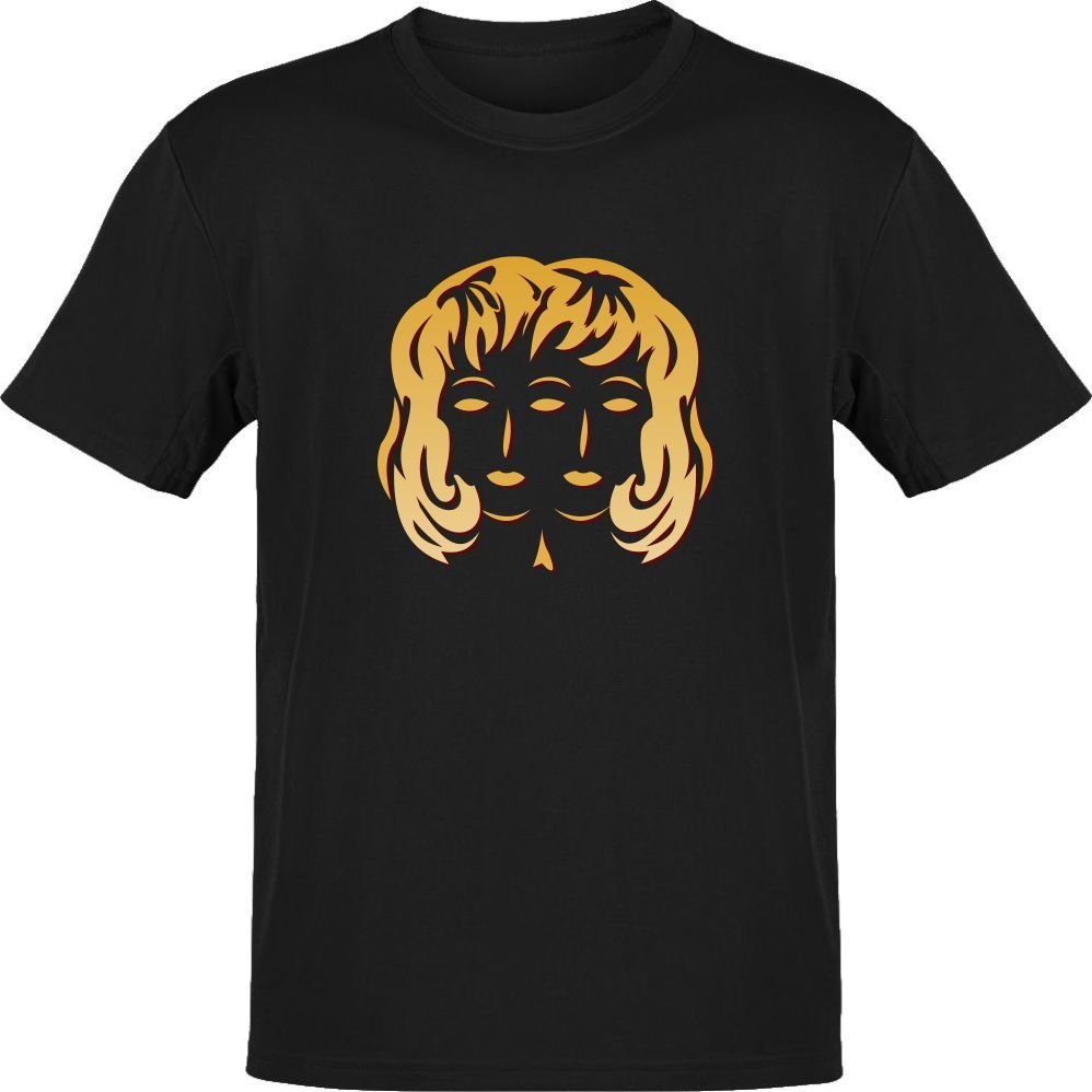 İkizler Burcu Sembolü Siyah T-Shirt