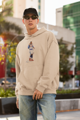 NBA Carlmelo Anthony Oversize Hoodie M - Öne Baskı - Taş Rengi