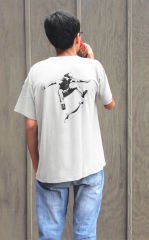 Kaykaycı Çocuk Beyaz T-Shirt