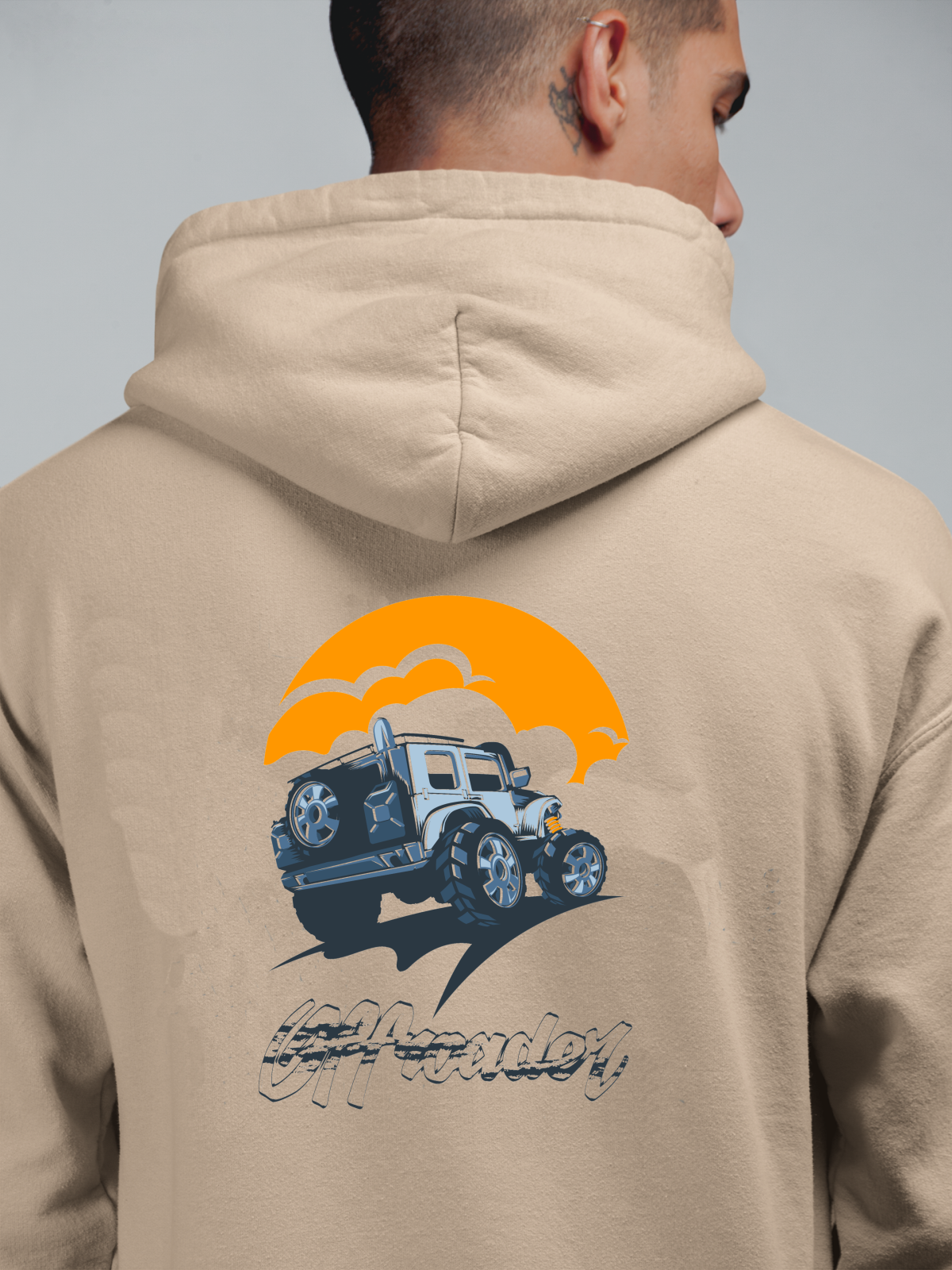 Off Roader Oversize Hoodie S - Arkaya  Baskı