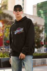 NBA Cleveland Cavaliers Oversize Hoodie S - Öne Baskı - Siyah