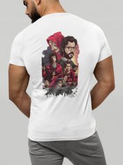 La Casa De Papel The Team Beyaz T-Shirt