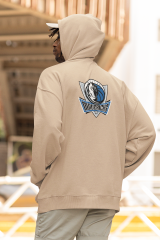 NBA Dallas Mavericks Oversize Hoodie L - Arkaya  Baskı - Taş Rengi