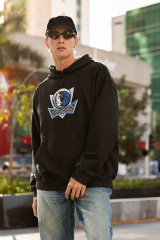 NBA Dallas Mavericks Oversize Hoodie XL - Öne Baskı - Siyah