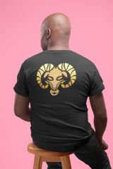 Koç Burcu Sembolü Siyah T-Shirt
