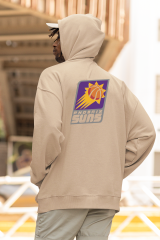 NBA Phoenix Suns Oversize Hoodie L - Arkaya  Baskı - Taş Rengi