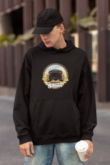 Desert Storm Oversize Hoodie XL - Öne Baskı - Siyah