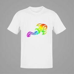 Kova Burcu Renkli Sembol Beyaz T-Shirt