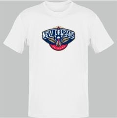 NBA New Orleans Pelicans Beyaz T-Shirt