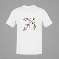 Yay Burcu Renkli Sembol Beyaz T-Shirt
