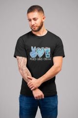 Peace Love Coffee Siyah T-Shirt