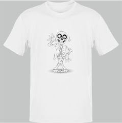 Komik İskelet Beyaz T-Shirt