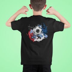 Şut ve Gol Siyah T-Shirt