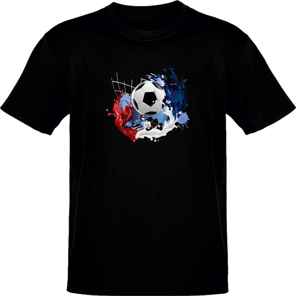 Şut ve Gol Siyah T-Shirt