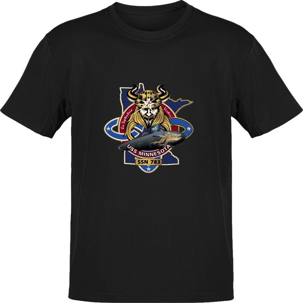 US Army USS Minnesota Siyah T-Shirt
