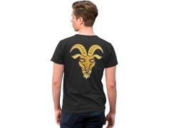Oğlak Burcu Sembolü Siyah T-Shirt