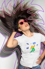 Uzayda Dans Beyaz T-Shirt
