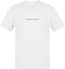 I am Jealous of Me Beyaz T-Shirt XXL - Çimen Yeşili