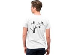 Stranger Things Bisiklet Turu Beyaz T-Shirt
