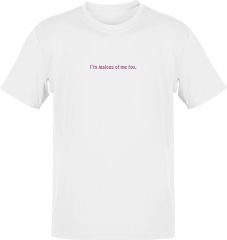 I am Jealous of Me Beyaz T-Shirt XL - Mor