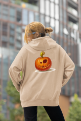 Sopa Yemiş Kabak Oversize Hoodie L - Arkaya  Baskı - Taş Rengi