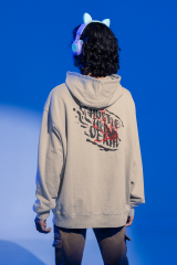 Hustle Till Death Oversize Hoodie M - Arkaya  Baskı
