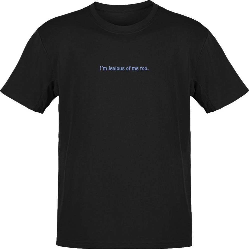 I am Jealous of Me Siyah T-Shirt XL - Pastel Mavi