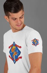 US Army 4th Marines Beyaz T-Shirt