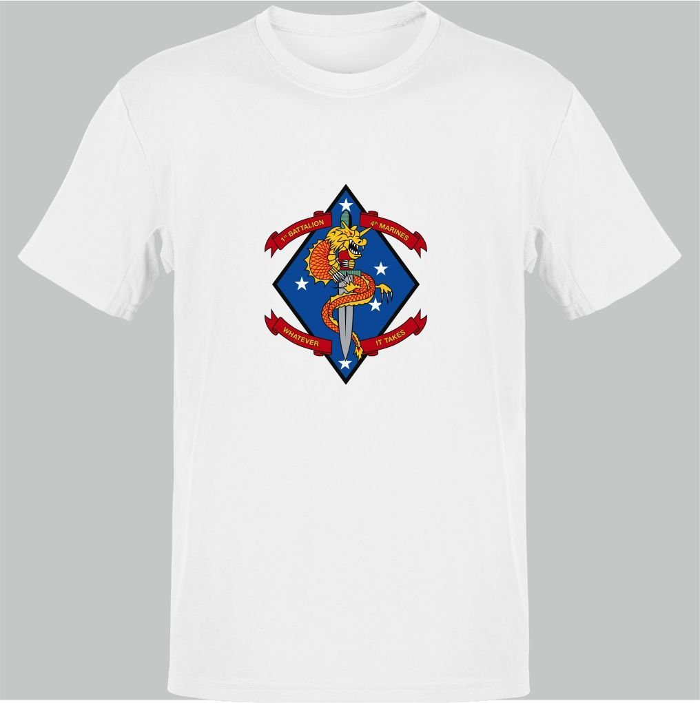 US Army 4th Marines Beyaz T-Shirt