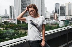 Japanese Crested Swallow Beyaz T-Shirt