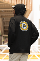NBA Indiana Pacers Oversize Hoodie M - Arkaya  Baskı - Siyah