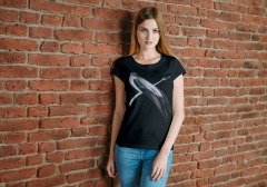 Japanese Crested Swallow Siyah T-Shirt