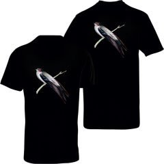 Japanese Crested Swallow Siyah T-Shirt