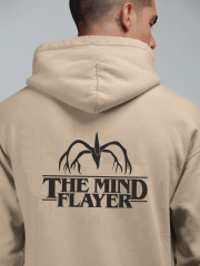 Stranger Things The Mind Flayer Oversize Hoodie M - Arkaya  Baskı - Taş Rengi